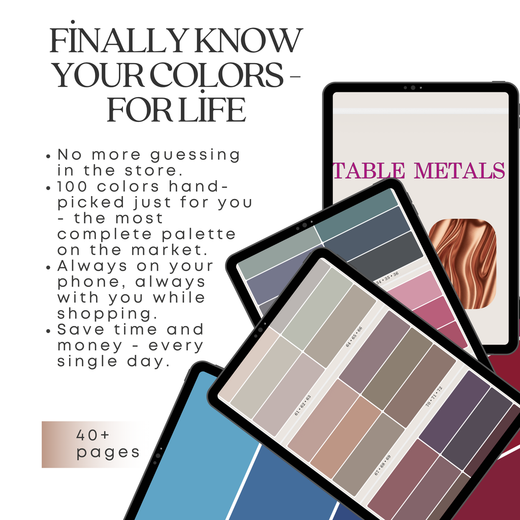 Color Analysis online • 20-TYPE Color System • 100-Color Palette • 40+ Pages • Real Stylist, No AI